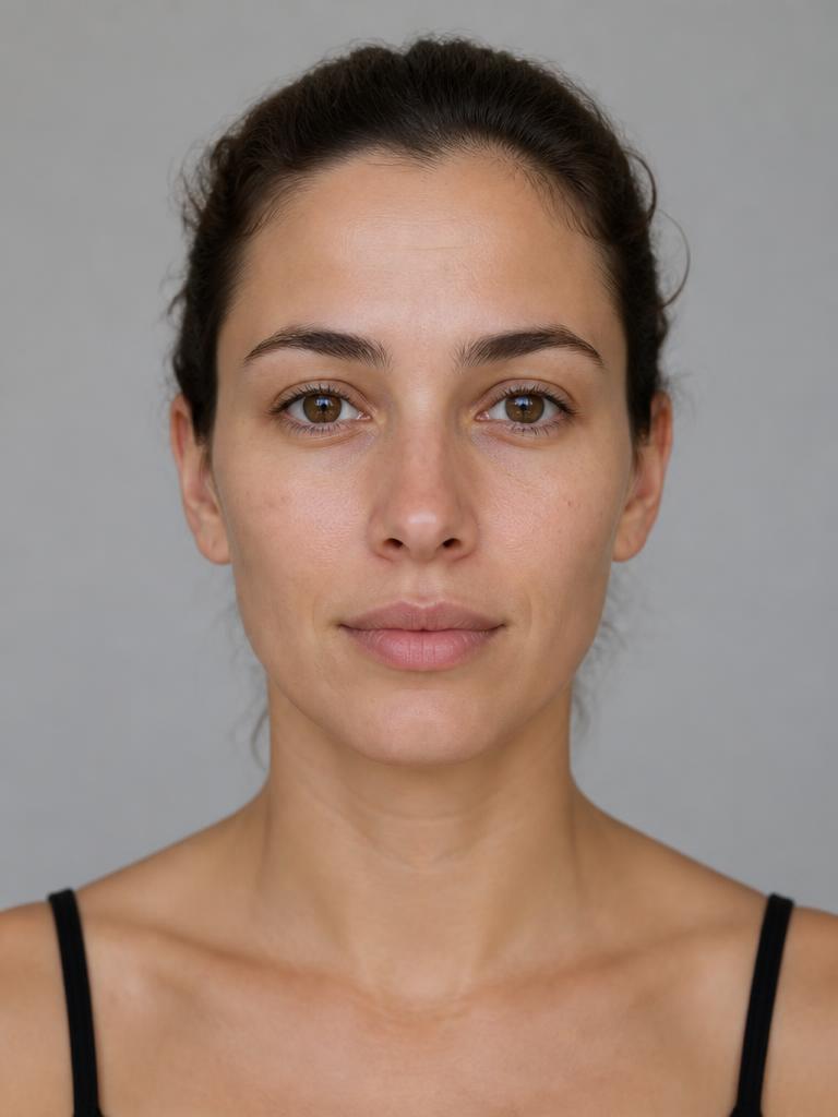 Exemple de cadrage : visage de face, centré, lumière naturelle